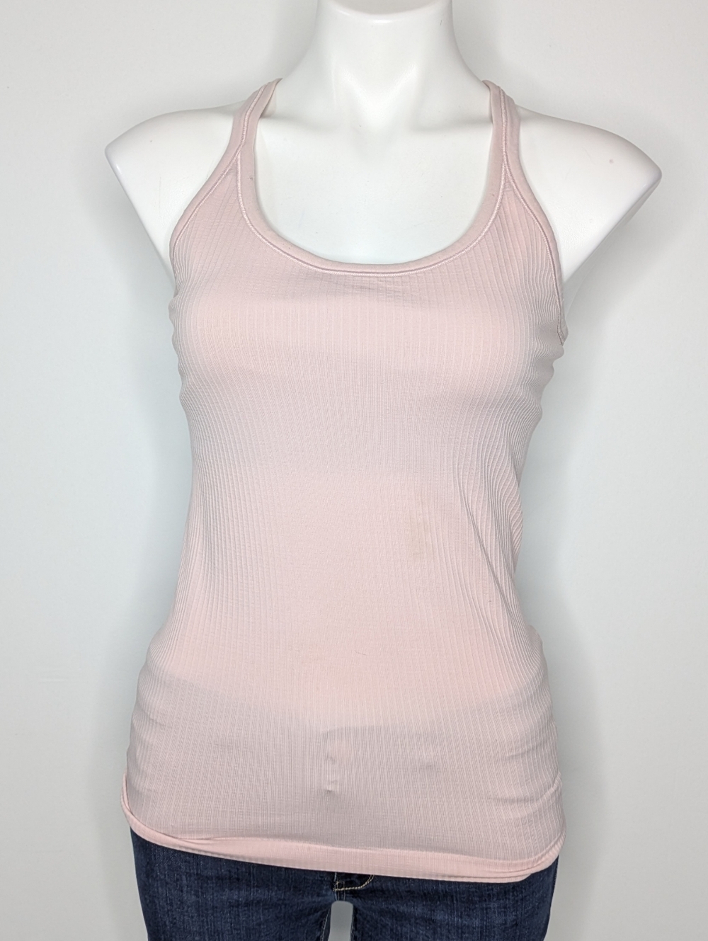 Lululemon Ebb To Street Pink Ribbed Racer Back Athletic Tank Top 8